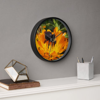 Horloge - Abeille sur Orange Flower