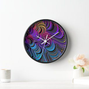 Horloge Abstrait Avec Des Flèches De Couleur Profondes Et