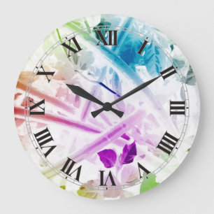 Horloge Abstraite de la paroi de l'aquarelle