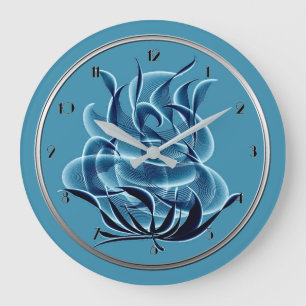 Horloge Abstraite du Rose bleu