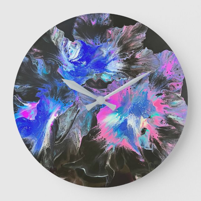 Horloge Abstraite Electric Bloom (Recto)