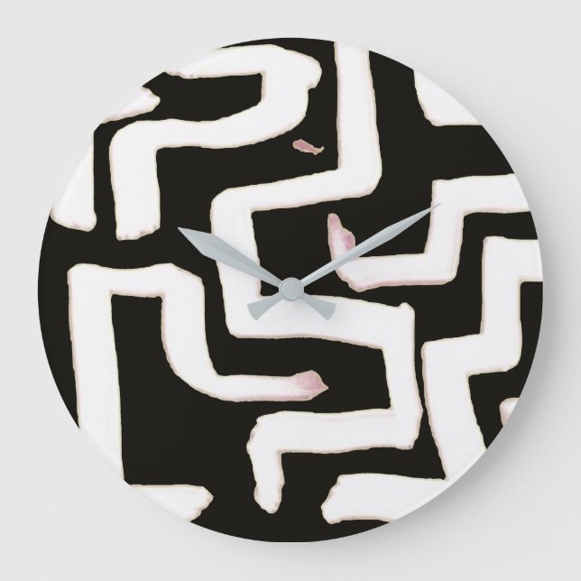 Horloge abstraite noir et blanc (Recto)