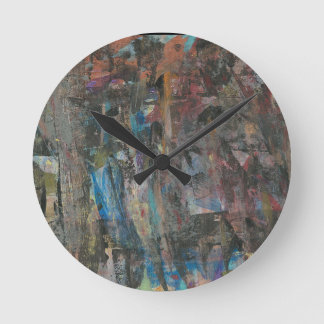 Horloge Abstraite Zombie Horloge ronde Halloween