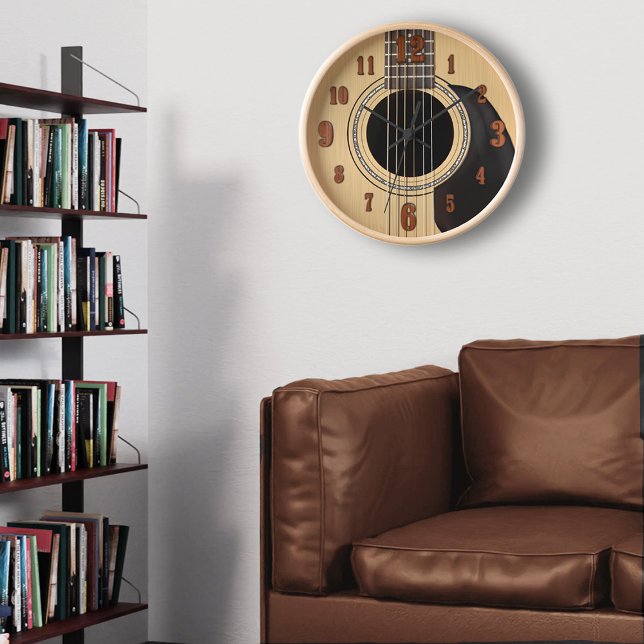 Horloge acoustique de la guitare avec chiffres (Créateur téléchargé)