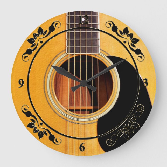 Horloge acoustique de la musique de guitare (Recto)