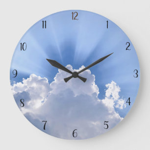 Horloge acrylique à nuages radioactifs