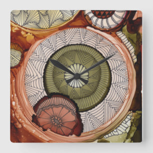 Horloge acrylique Carré Time Machine