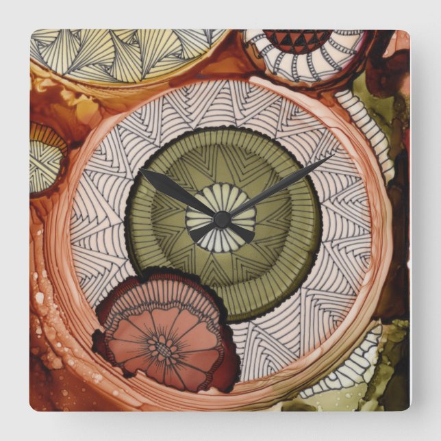 Horloge acrylique Carré Time Machine (Recto)