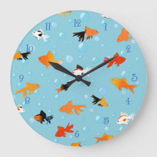 Horloge acrylique de l'aquarium de Goldfish