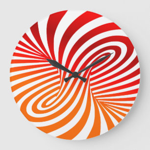 Horloge acrylique de l'illusion centrifuge
