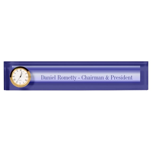 Horloge acrylique de plaque d'identification - (Devant)