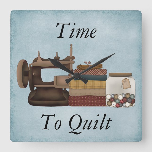 Horloge acrylique du temps de la courtepointe (Recto)