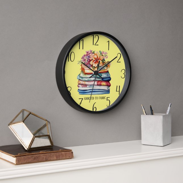 Horloge addict de tissu mignon ajouter salle de couture de (Bureau)