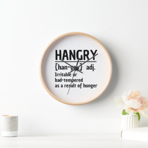 Horloge Affamé Irritable ou de mauvaise humeur à cause de