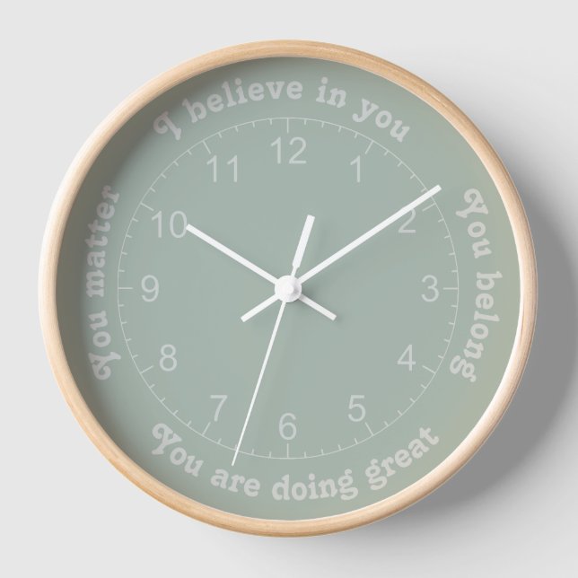 Horloge Affirmations positives Vert (Recto)
