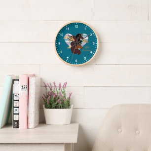 Horloge Afro Unicorn Trio Coeur Design