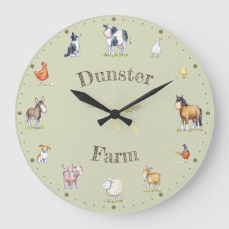 Horloge agricole avec nom de famille ou de ferme