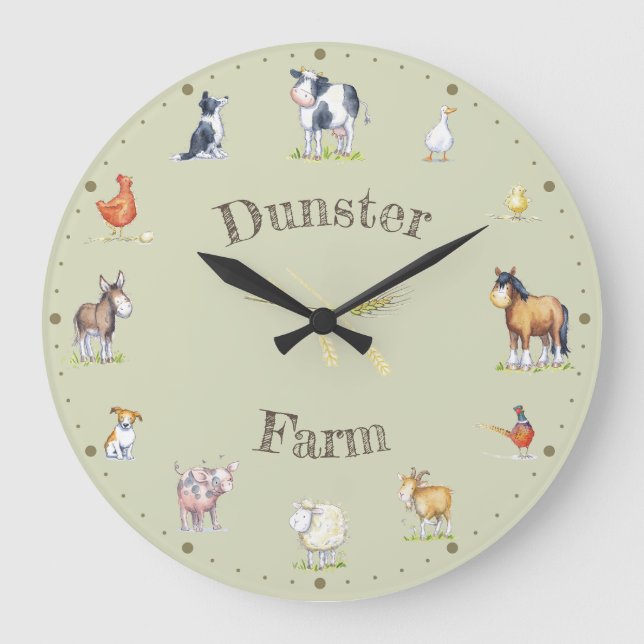 Horloge agricole avec nom de famille ou de ferme (Recto)