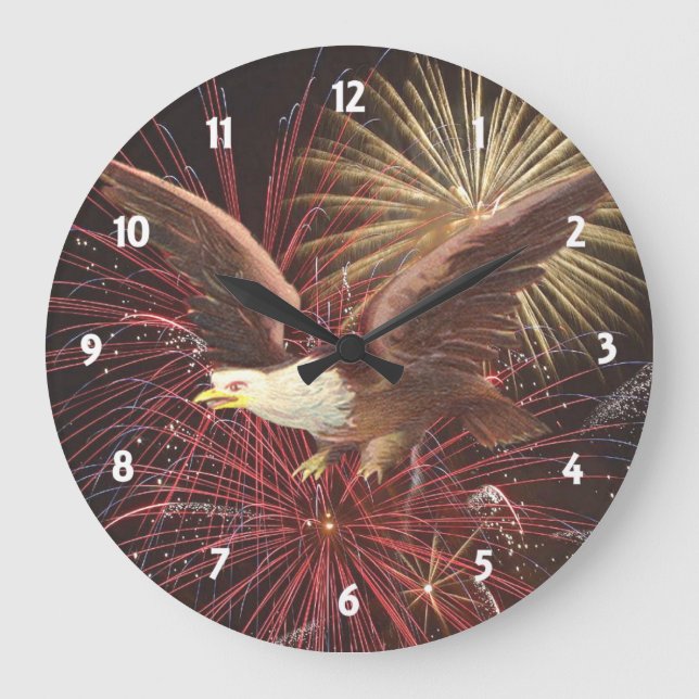 Horloge Aigle et feux d'artifice (Recto)