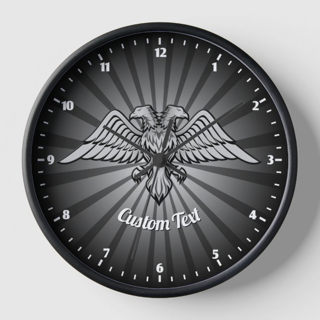 Horloge Aigle gris avec deux têtes cadenas (Recto)