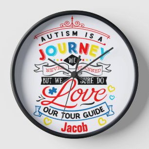 Horloge Ajouter le nom de votre enfant -Horloge murale acr