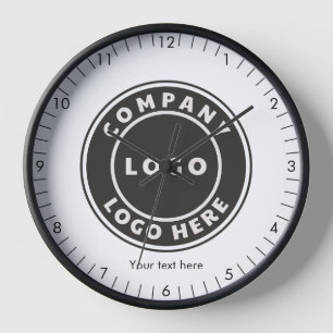 Horloge Ajouter un logo d'entreprise et du texte personnal