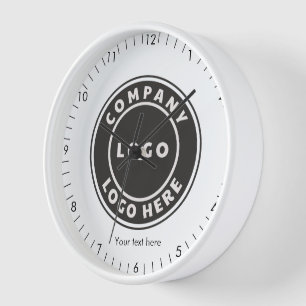Horloge Ajouter un logo d'entreprise et une réception de t