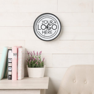 Horloge Ajouter Votre Logo Entreprise Moderne Minimaliste