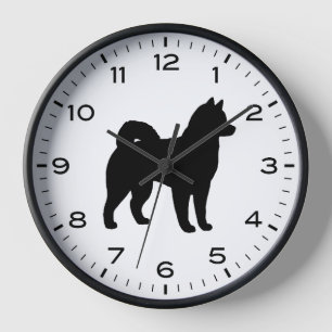 Horloge Alaskan Malamute Chien race Silhouette