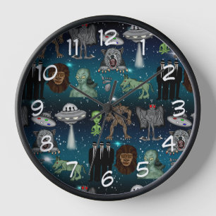Horloge Aliens OVNI Chupacabra Bigfoot Cryptids