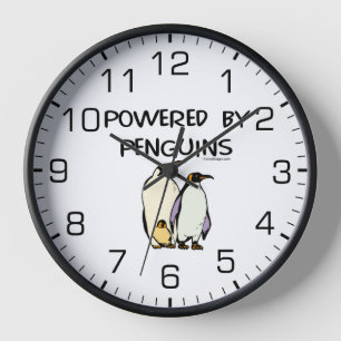 Horloge Alimenté Par Des Pingouins