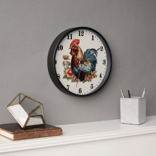 Horloge Amateurs de coq de campagne