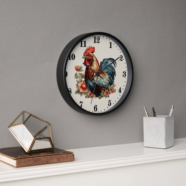 Horloge Amateurs de coq de campagne (Bureau)