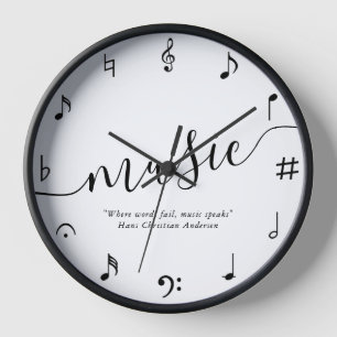 Horloge Amateurs de musique personnalisée