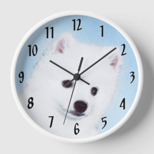 Horloge American Eskimo Dog Painting - Original Dog Art