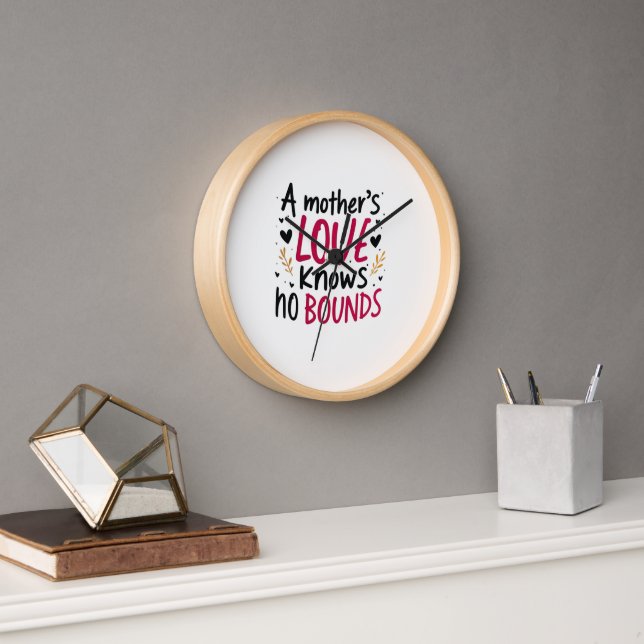 Horloge Amour sans limite de maman (Bureau)