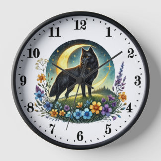 Horloge Amoureux des animaux loups mignons