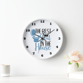Horloge Amusant meilleur siège maison salle de bain art du