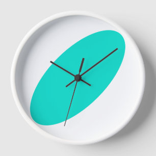 Horloge Amusant milieu du siècle moderne Aqua Curve Arrièr