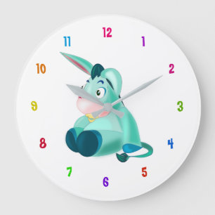 Horloge amusante avec Bébé Donkey - Personnalisabl