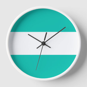 Horloge Amusants Rétro Aqua Blanc Large Gras Grandes Bande