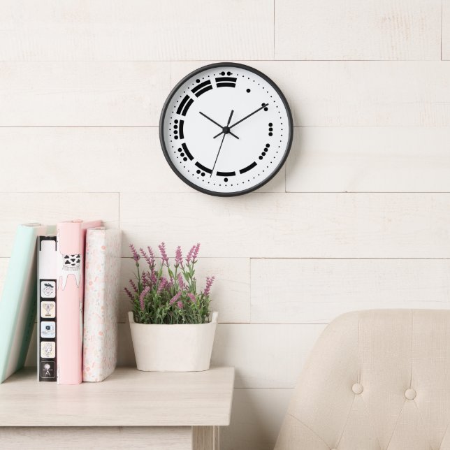 Horloge Ancien Noir Blanc Maya Numéros Vector Art (Salle de lecture)