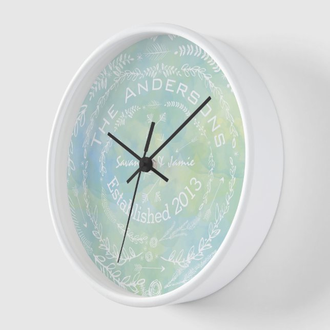 Horloge Ancien tourbillon Floral Rustique (Angle)