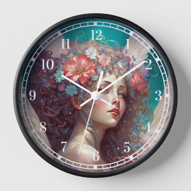 Horloge Angel Wings Imaginaire Art (Recto)
