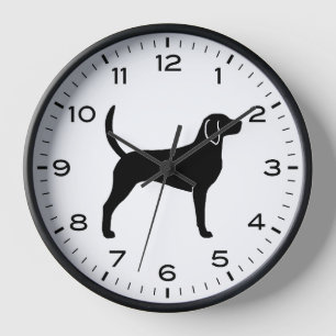 Horloge Anglais Foxhound Chien race Silhouette