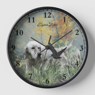 Horloge Anglais Setter, saison de chasse à la bécasse, Art