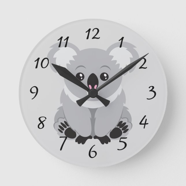 Horloge Animée de l'ours Koala (Recto)