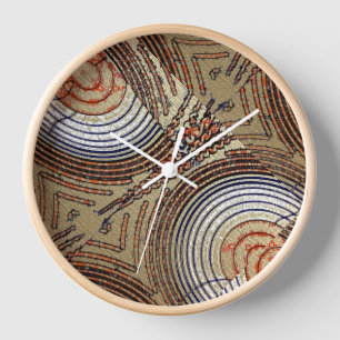 Horloge Anneaux d'arbre africain