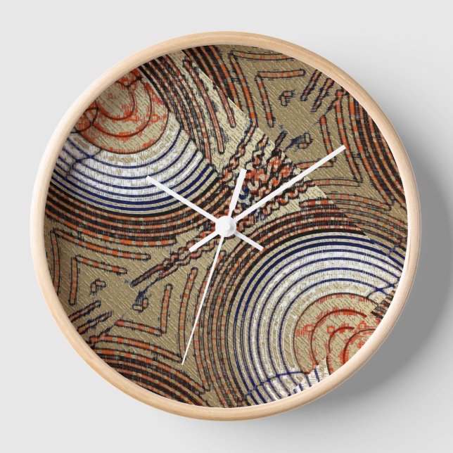 Horloge Anneaux d'Arbre Africains (Recto)