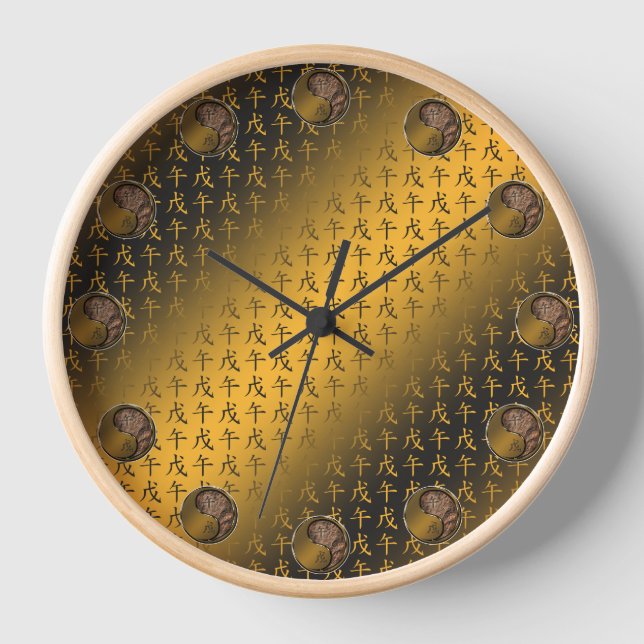 Horloge Année du Cheval de Terre (Recto)
